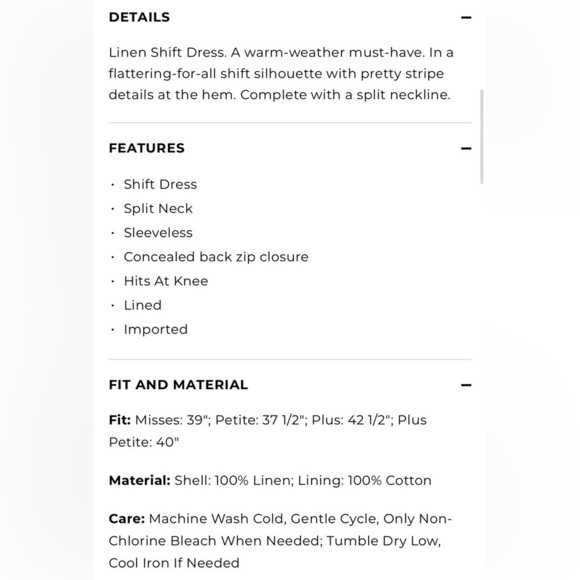 Talbots red 100% linen sleeveless shift dress Seaside Stripe size 6 - Picture 7 of 9